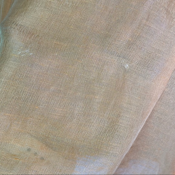 Coldwater Creek Cantaloupe Orange Pleated Front Button Up Top PLarge - Picture 7 of 7